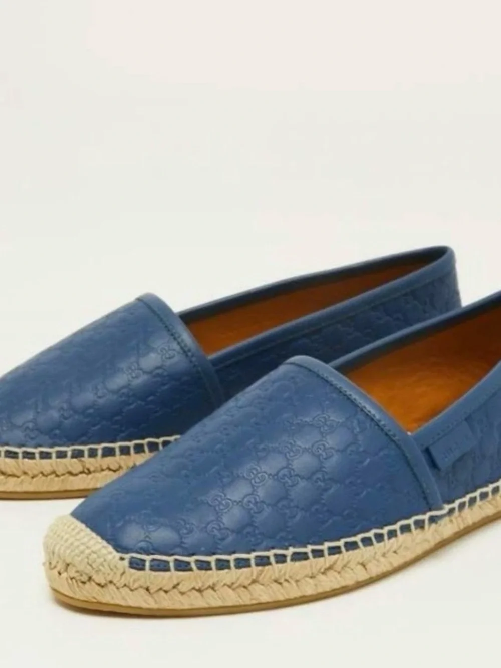 Gucci Blue Women's Espadrille Slip-On Shoe